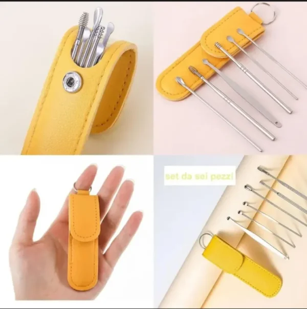Ear Wax Cleaning Kit Ear Wax Removal Tool Set in hand