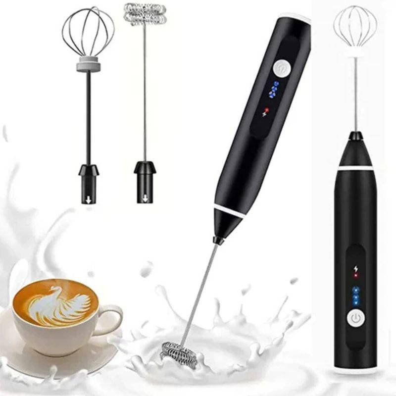 Electric Coffee Frother Egg Beater USB 3-Speed - Easy to operate and clean