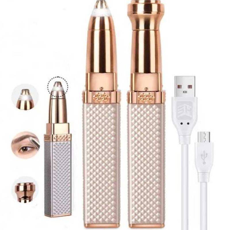 Facial Hair Eyebrow Trimmer USB Rechargeable Painless - Full display