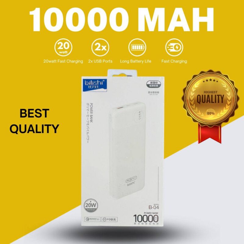 Fast Charging Power Bank 10000mAh Dual USB 2025 - Front view