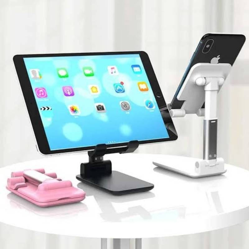 Foldable Mobile Tablet Stand, Adjustable Holder - Using with tablet