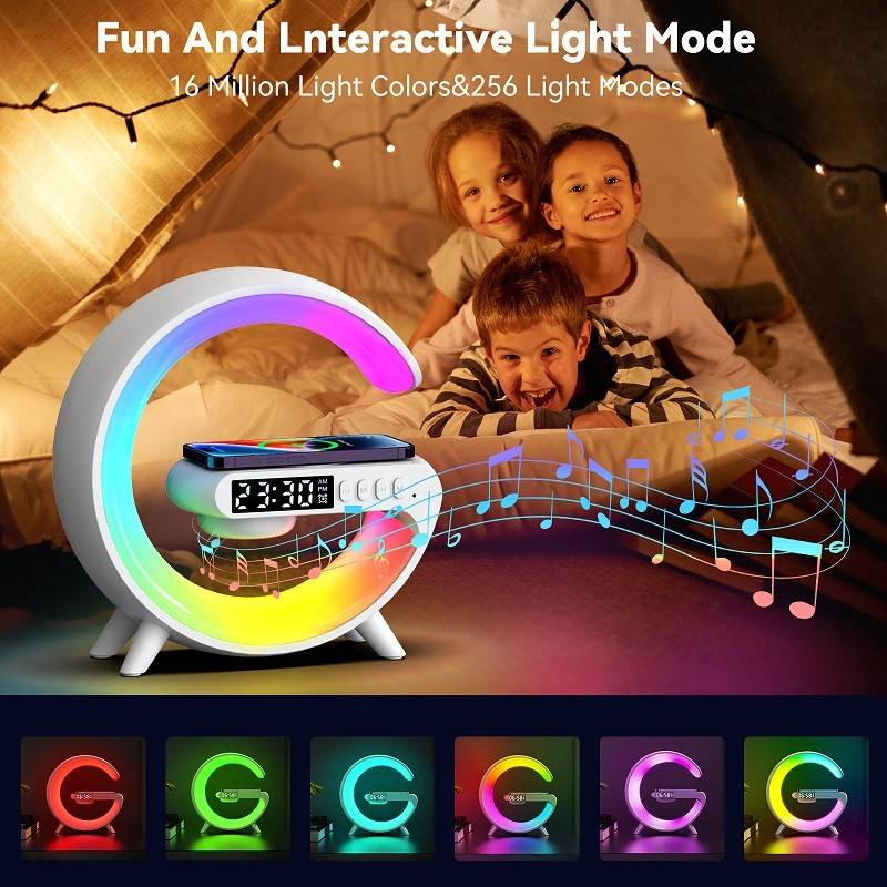 G63 Bluetooth Speaker Wireless Charger Light 10W 2025 - Light colors and modes