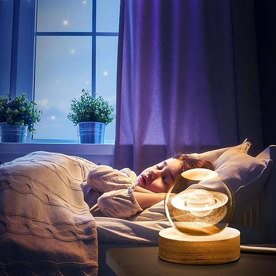 Galaxy Crystal Ball Light 3D Night Light with Stand - Sleep peacefully