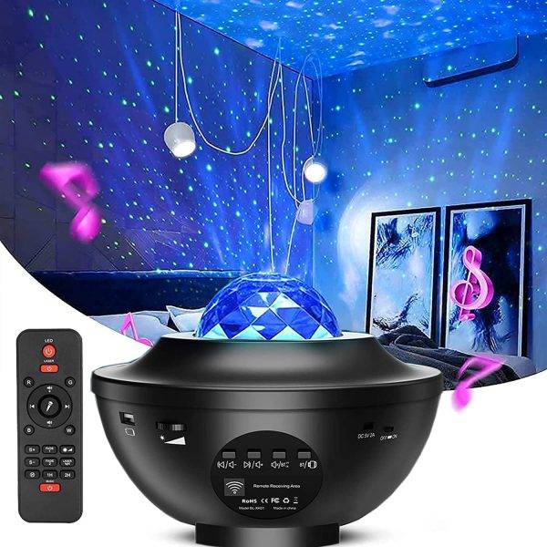 Galaxy Star Projector Lamp LED with Dual Speakers - Pannel view display