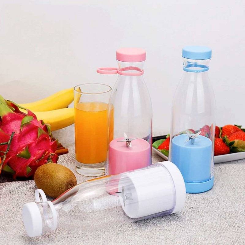 Glass Bottle Portable USB Juicer 350ml Rechargeable 2025 - Three attractive colors