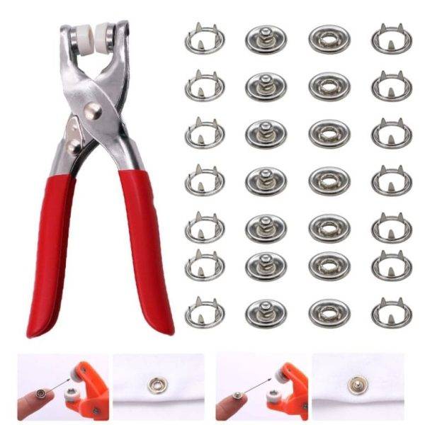 Hand Press Button Fixer: Metal Tich Machine 25 Pcs - How to use