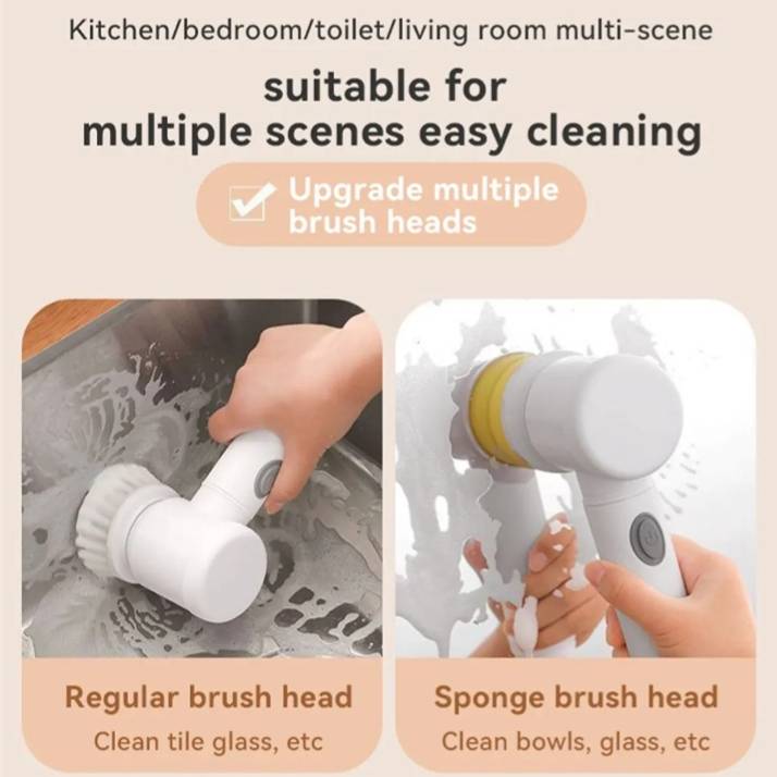 Handheld Scrubber Brush 5-in-1 Rechargeable 2025 - Easy cleaning
