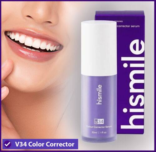 Hismile v34 Color Corrector Serum 30ml Whitening - Color corrector with packing box