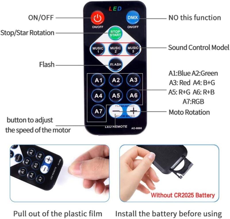 LED Disco Party Lights RGB Crystal Magic Ball 3W - How to use