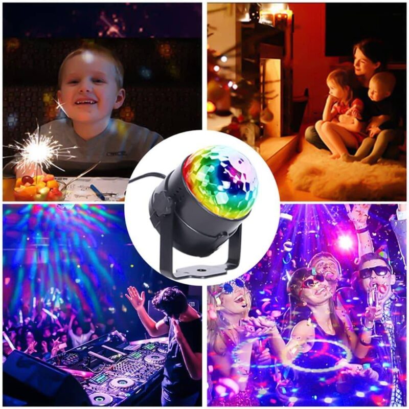 LED Disco Party Lights RGB Crystal Magic Ball 3W - Use on different occasions