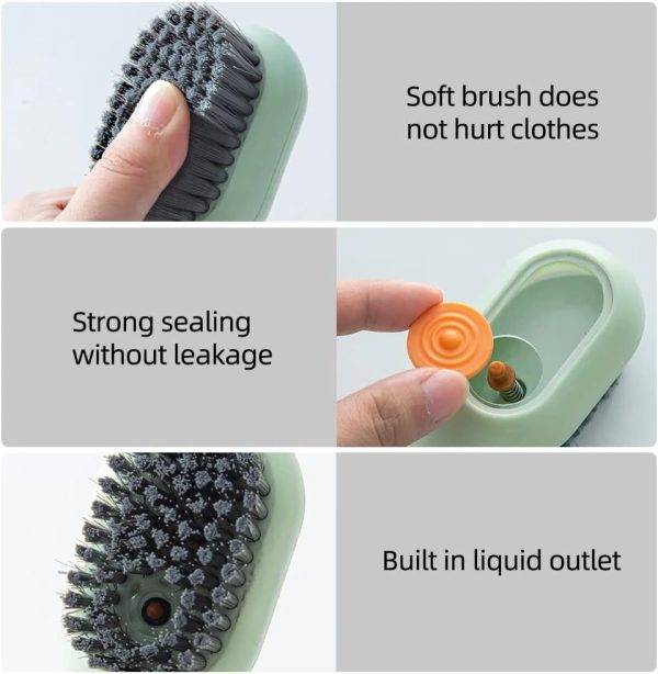Liquid Dispensing Shoe Brush: Multi-Purpose Cleaning - Features