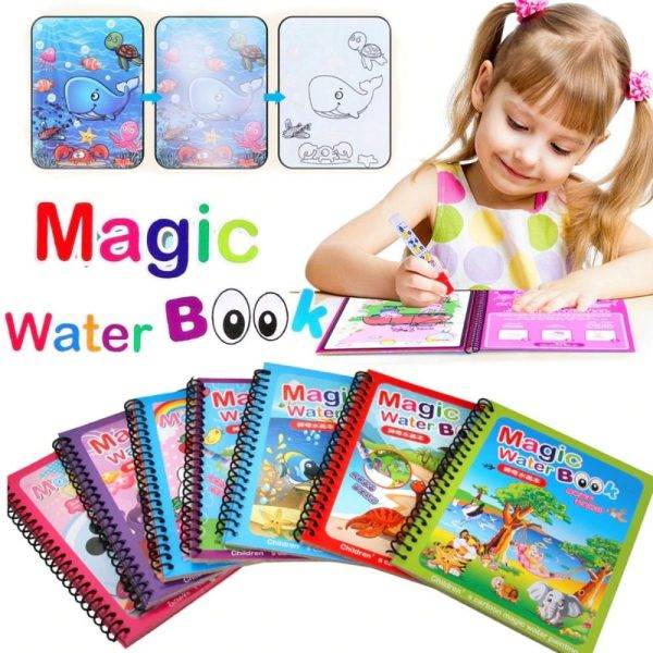 Magic Colouring Book Water Pen Mess-Free - Best gift for kids