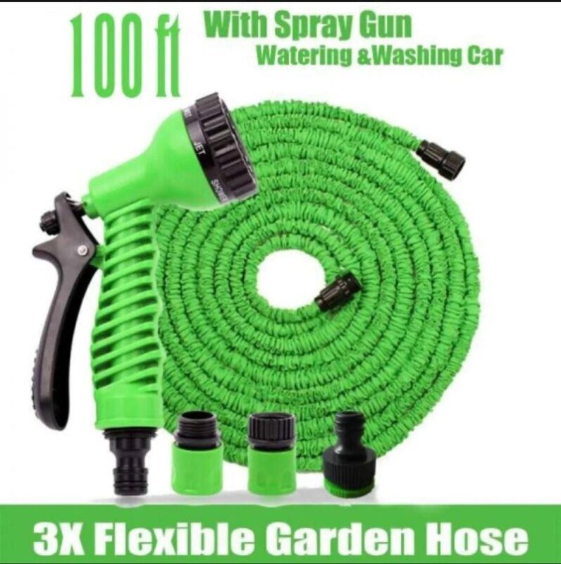 Magic Hose Pipe 100 Ft Kink-Free Flexible Spray Gun - Main full view