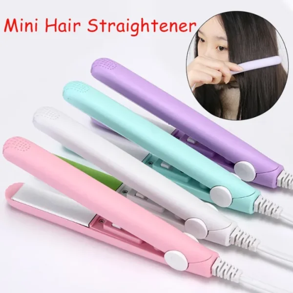Mini Ceramic Hair Straightener Curler Portable - Multi color view