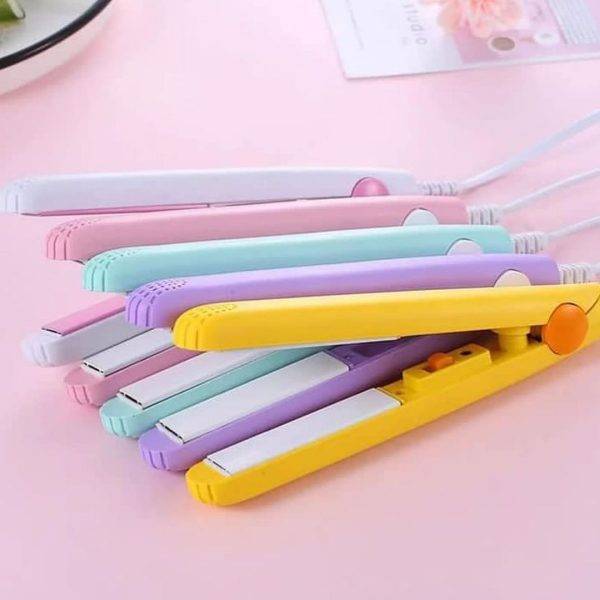 Mini Ceramic Hair Straightener Curler Portable