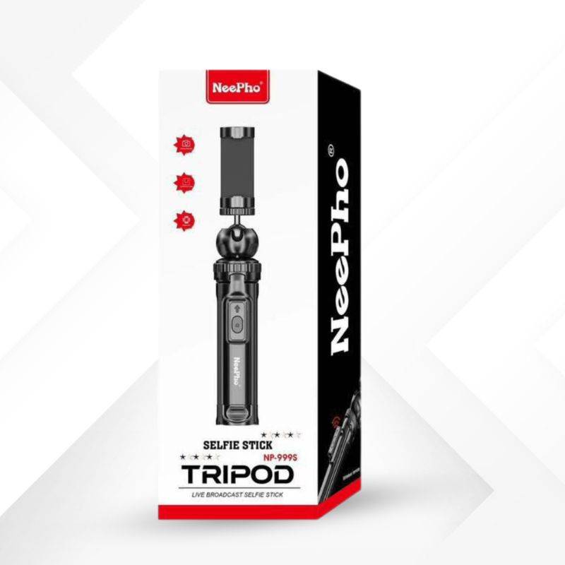 NeePho NP-999s Selfie Stick Tripod Bluetooth 80cm - Full box view