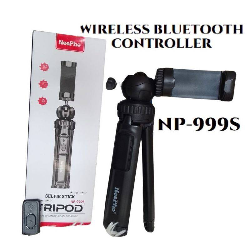 NeePho NP-999s Selfie Stick Tripod Bluetooth 80cm - Wireless bluetooth controller