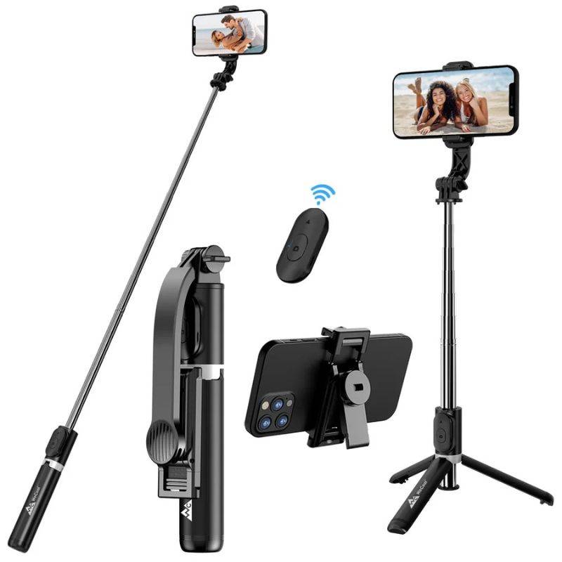 NeePho P170S Selfie Stick Tripod Bluetooth 170cm - Full display view