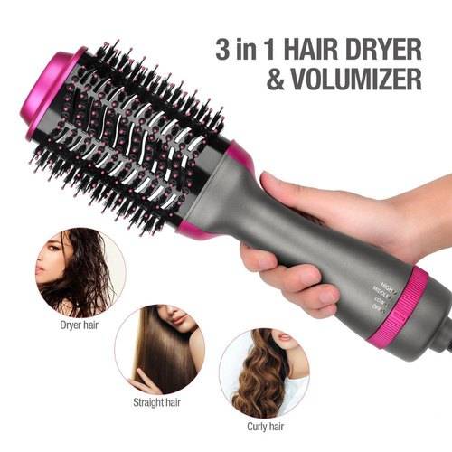 One Step Hot Air Brush 3-in-1 Dryer Volumizer 1000W - Effortless styling