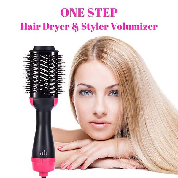 One Step Hot Air Brush 3-in-1 Dryer Volumizer 1000W - Girl's hair style
