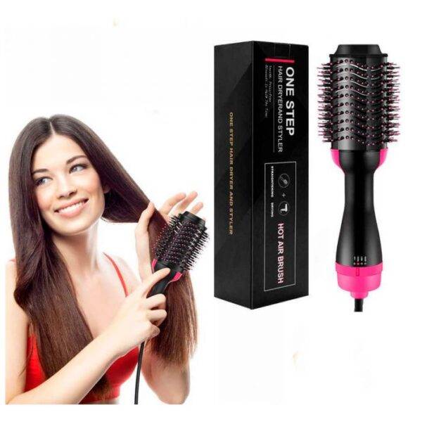 One Step Hot Air Brush 3-in-1 Dryer Volumizer 1000W - Three styling hairs