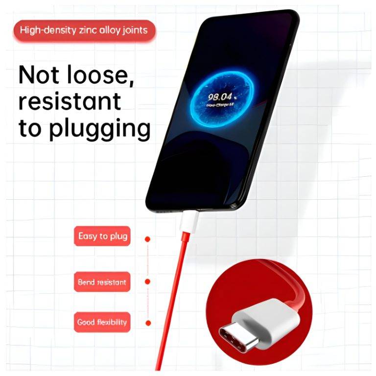 OnePlus 65W Warp Charger Adapter with Type-C Cable - Easy to plug