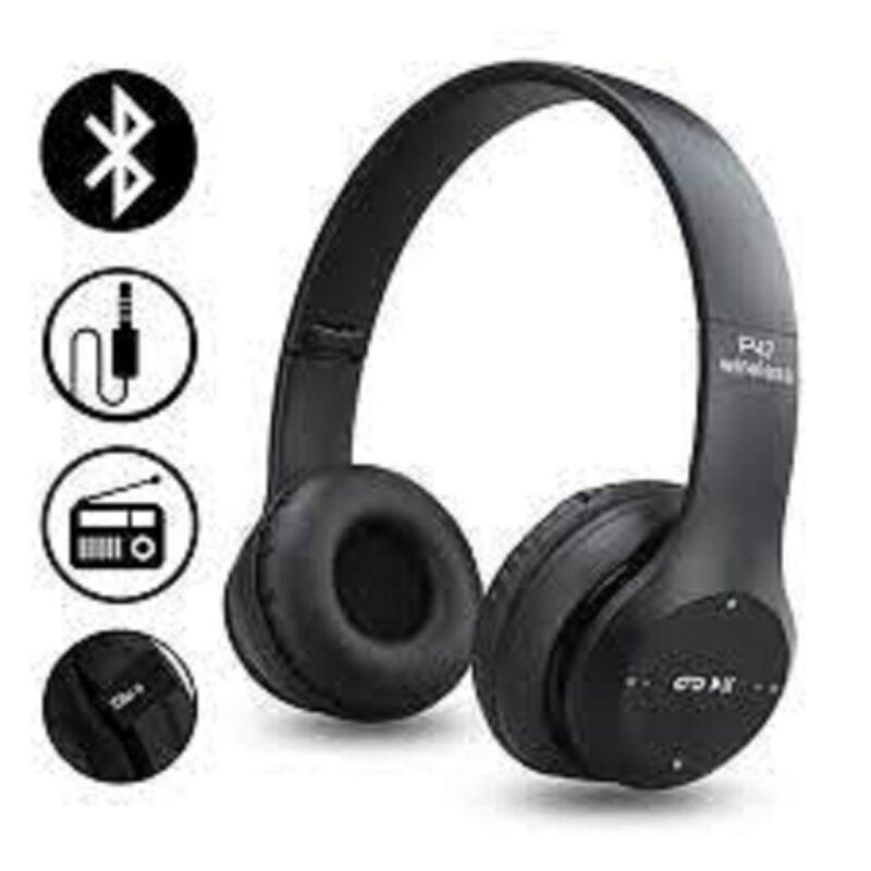 P47 Wireless Headphones Bluetooth Foldable Headset with Mic P47 Wireless Headphones Bluetooth Foldable Headset with Mic - Main view