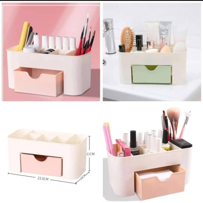 Plastic Makeup Organizer Drawer Desktop Storage Plastic Makeup Organizer Drawer Desktop Storage - Main full view