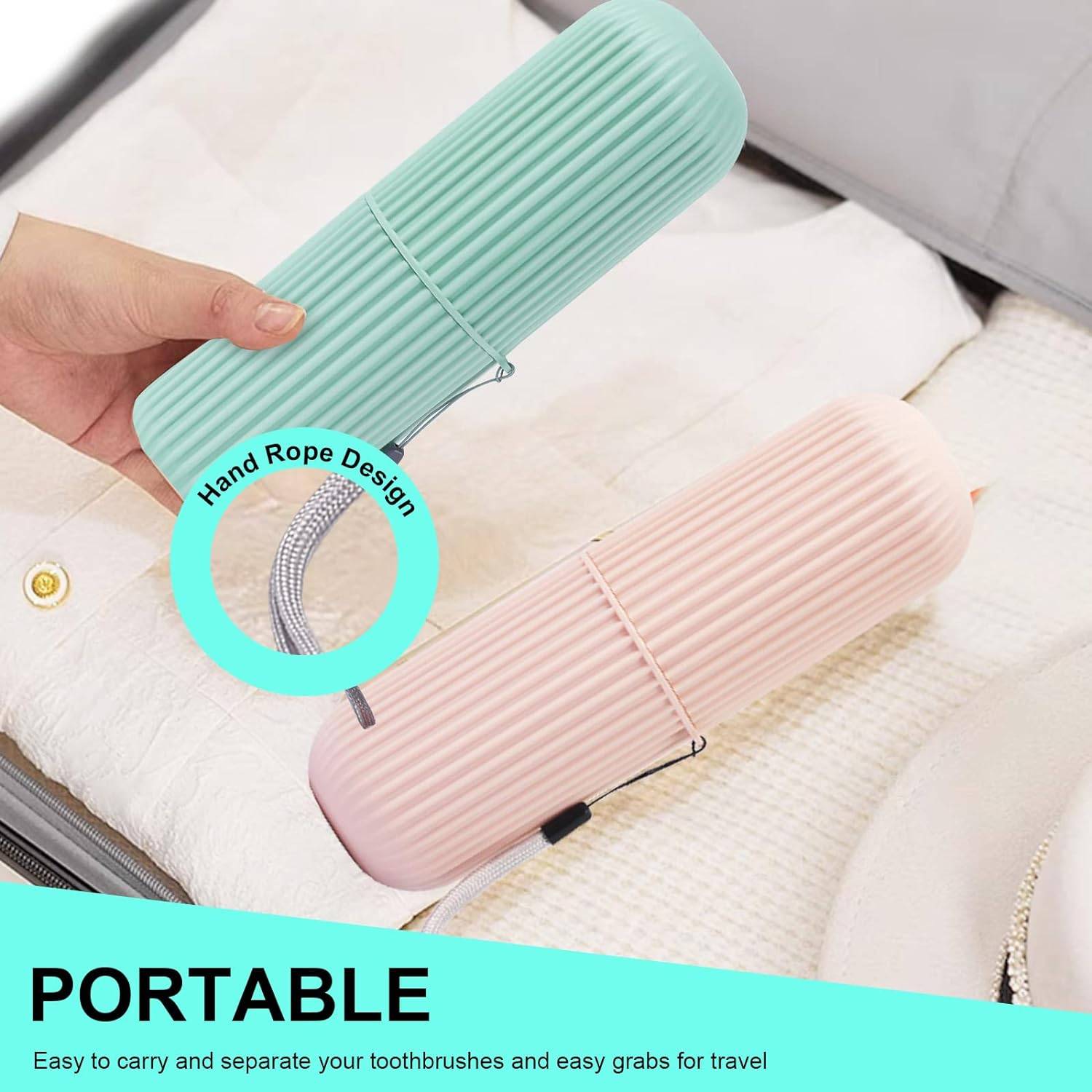 Portable Toothbrush Travel Case Toothpaste Holder Case - Main full view