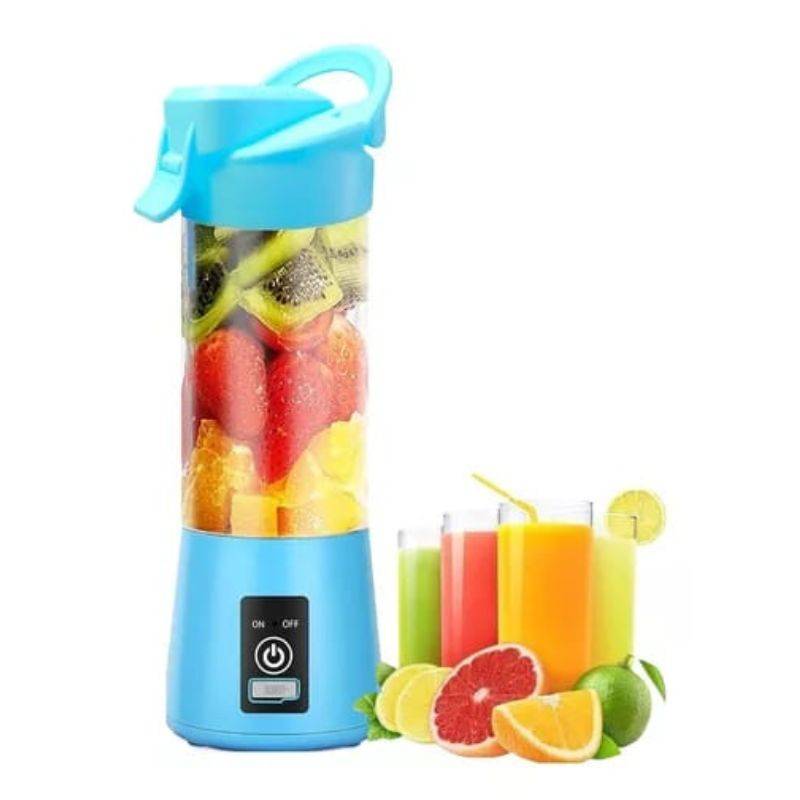 Portable USB Juicer Blender 380ml 6 Blades - Ligh blue color view