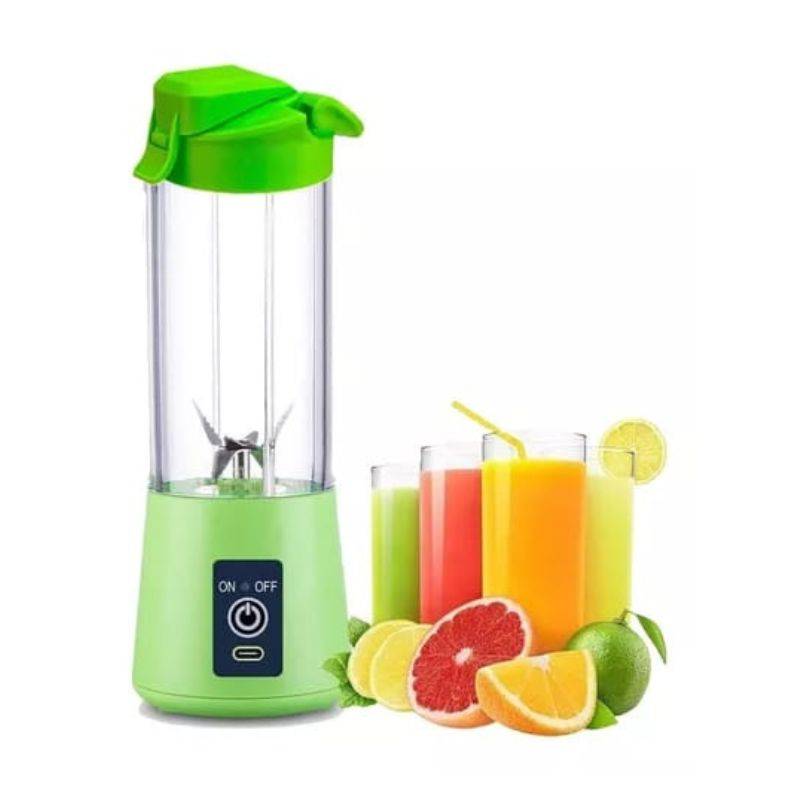 Portable USB Juicer Blender 380ml 6 Blades - Main view in green color