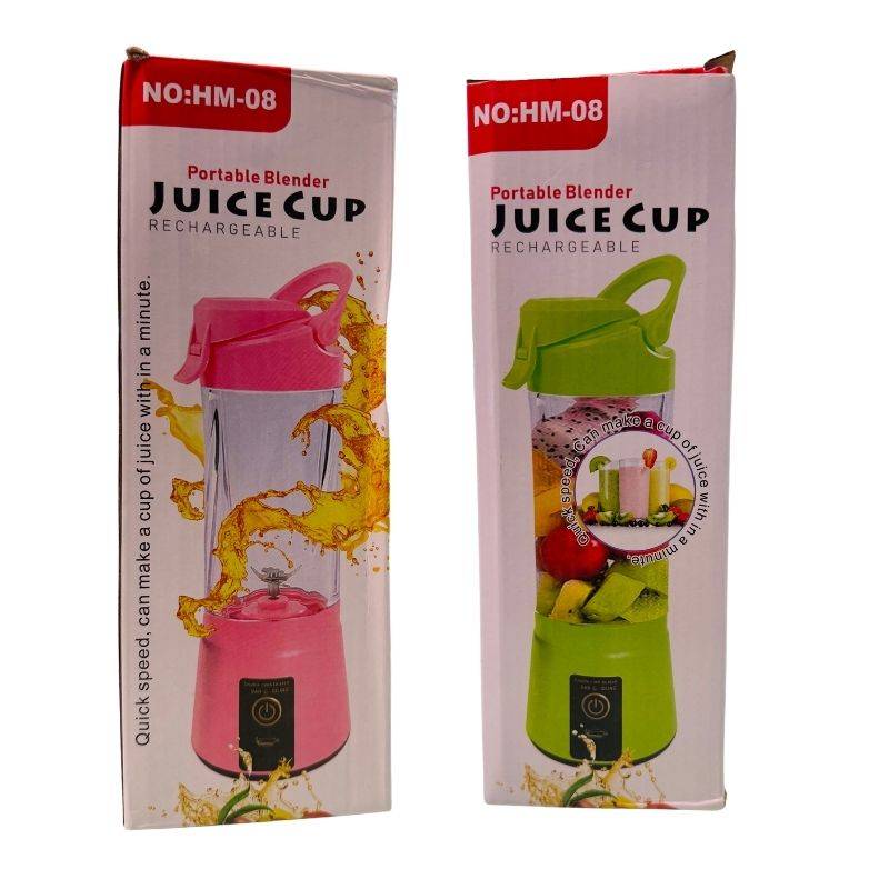 Portable USB Juicer Blender 380ml 6 Blades - Two box display