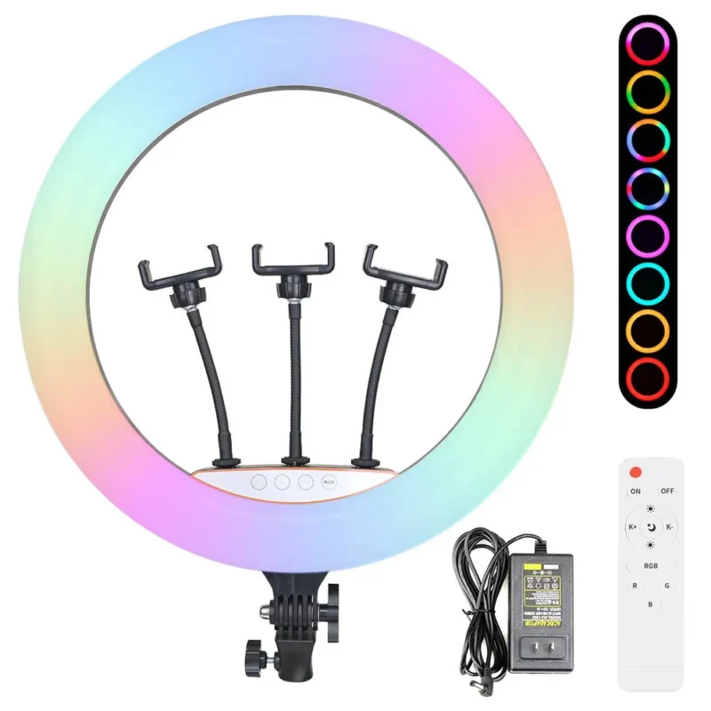 RGB LED Ring Light MJ-33 Studio Photography 33cm RGB LED Ring Light MJ-33 Studio Photography 33cm - Light colors