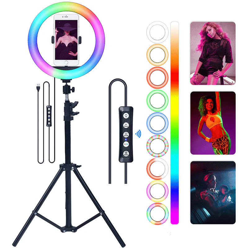 RGB LED Ring Light MJ-33 Studio Photography 33cm RGB LED Ring Light MJ-33 Studio Photography 33cm - Using views