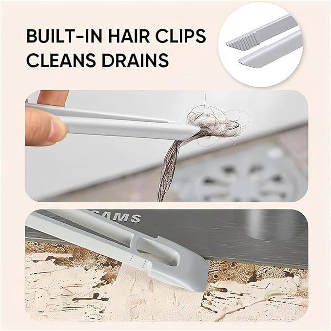 Rotating Crevice Cleaning Brush 360° Hard Bristl - Built in hair clips