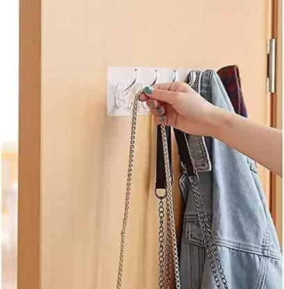 Self-Adhesive Waterproof Wall Hooks: 6-in-1 Heavy-Duty - Displaying accessories