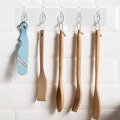 Self-Adhesive Waterproof Wall Hooks: 6-in-1 Heavy-Duty - For kitchen use