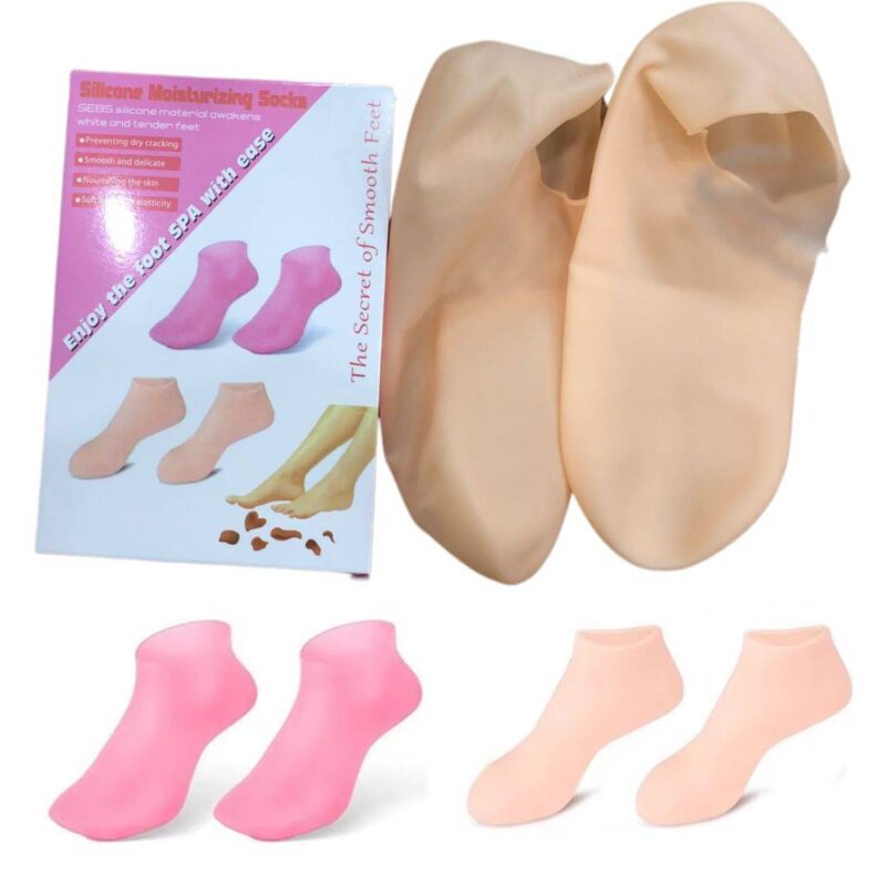 Silicone Jelly Socks Ultra-Moisturizing Gel Foot Care - Full view with box