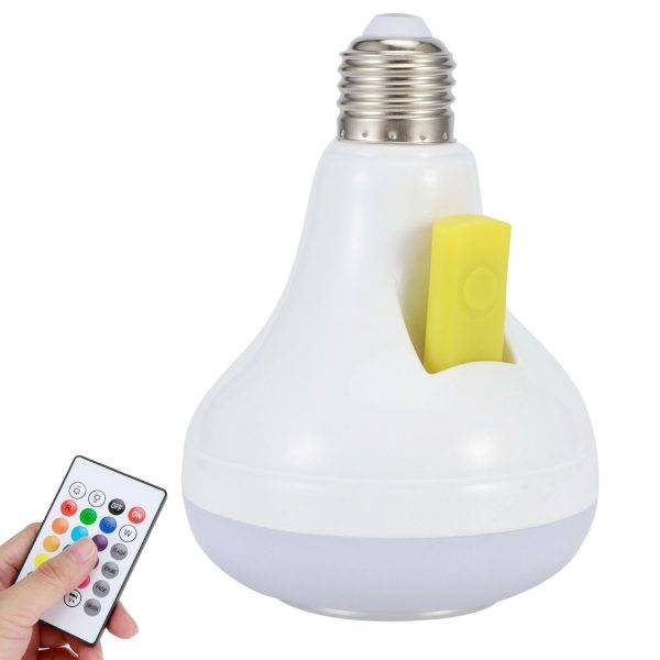 Smart LED Bulb Speaker 2-in-1 RGB Light + Remote Control Smart LED Bulb Speaker 2-in-1 RGB Light + Remote Control - Install usb