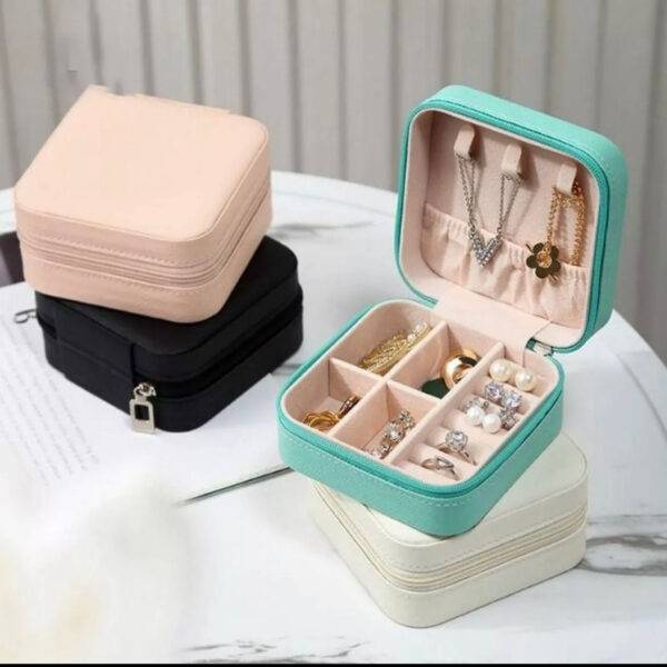 Square Mini Jewellery Box PU Leather Travel 2025 - Main view