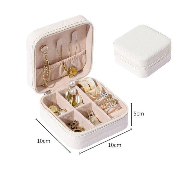 Square Mini Jewellery Box PU Leather Travel 2025 - Size guide