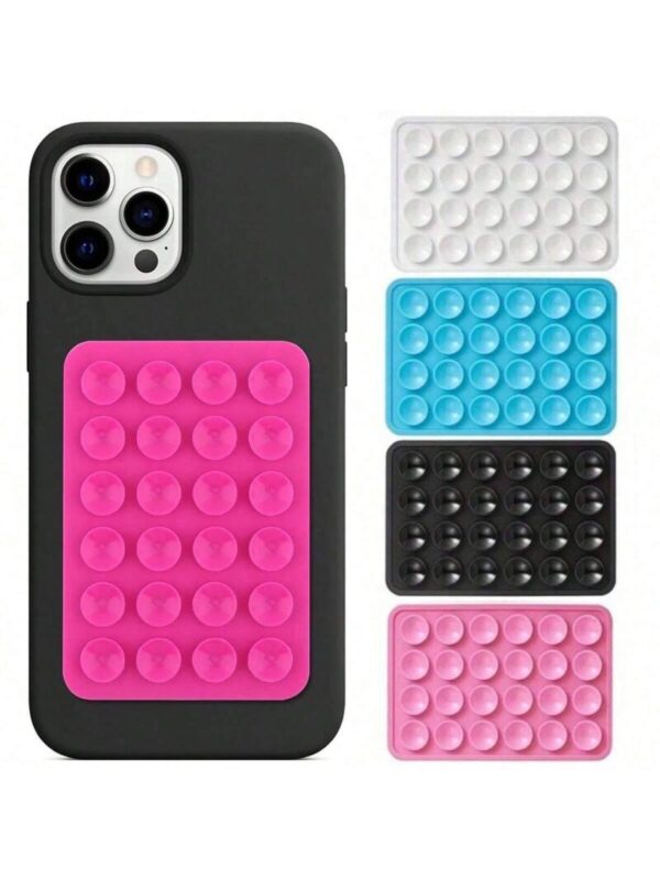 Suction Cup Phone Holder Stick & Grip Silicone Pad - More random colors