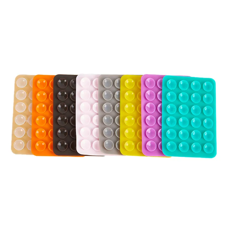 Suction Cup Phone Holder Stick & Grip Silicone Pad - Multi colors