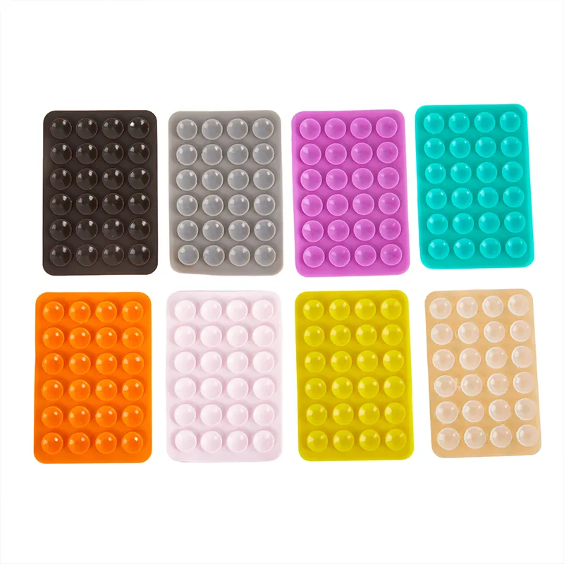 Suction Cup Phone Holder Stick & Grip Silicone Pad - Random colors