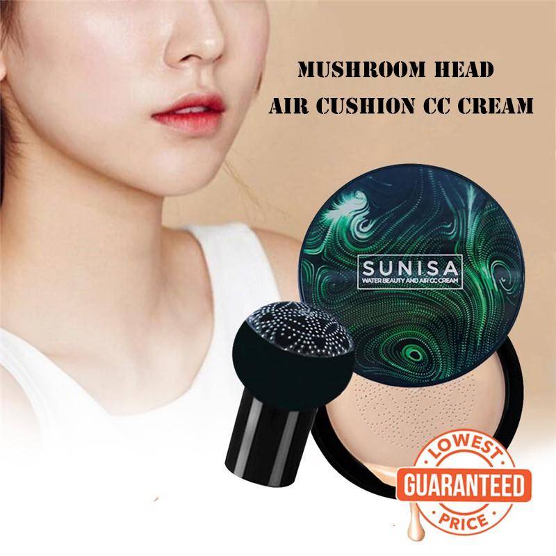 Sunisa 3-in-1 Air Cushion CC BB Cream Foundation 2025 - With mushroom head air cushion