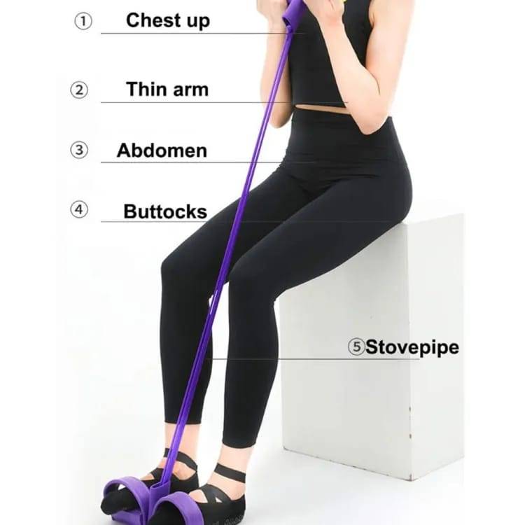 Tummy Trimmer Pull Rope Foot Pedal Resistance Band 2025 - Main full view