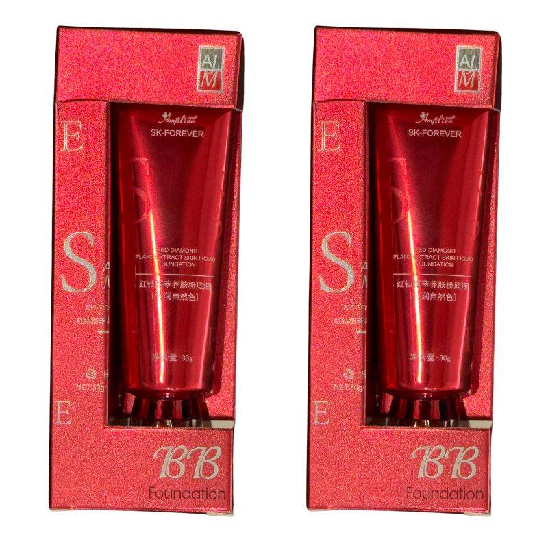 Waterproof Matte Foundation BB Full Coverage 30g - Double pack display