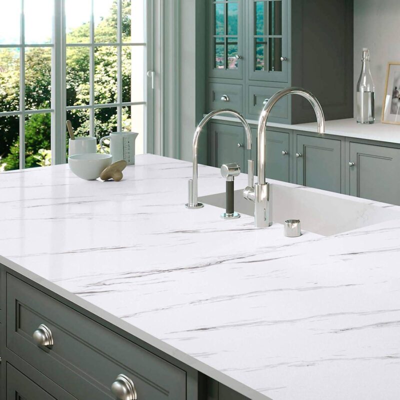 White Grey Marble Sheet Sticker 60x200cm PVC Self-Adhesive White Grey Marble Sheet Sticker 60x200cm PVC Self-Adhesive - At wash bason top