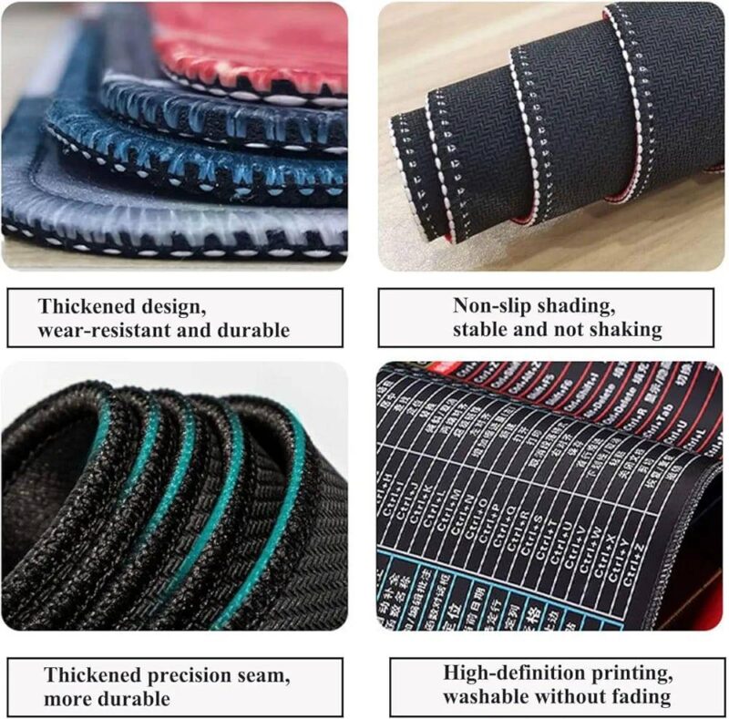 Excel Shortcut Desk Mat Keyboard Excel Shortcut Desk Mat Keyboard & Mouse Pad Non-Slip - Non slip, flexible