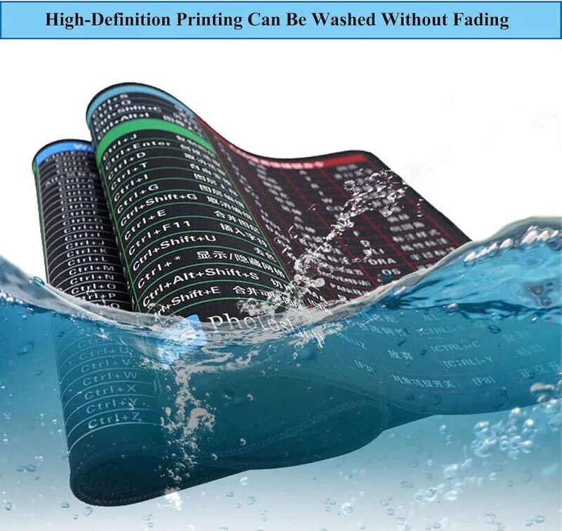 Excel Shortcut Desk Mat Keyboard Excel Shortcut Desk Mat Keyboard & Mouse Pad Non-Slip - Washable (without fading)